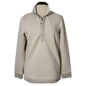 HELLY HANSEN Womens Lillo Snap Pullover Sweatshirt/Sweater Oatmeal Color NWT XL